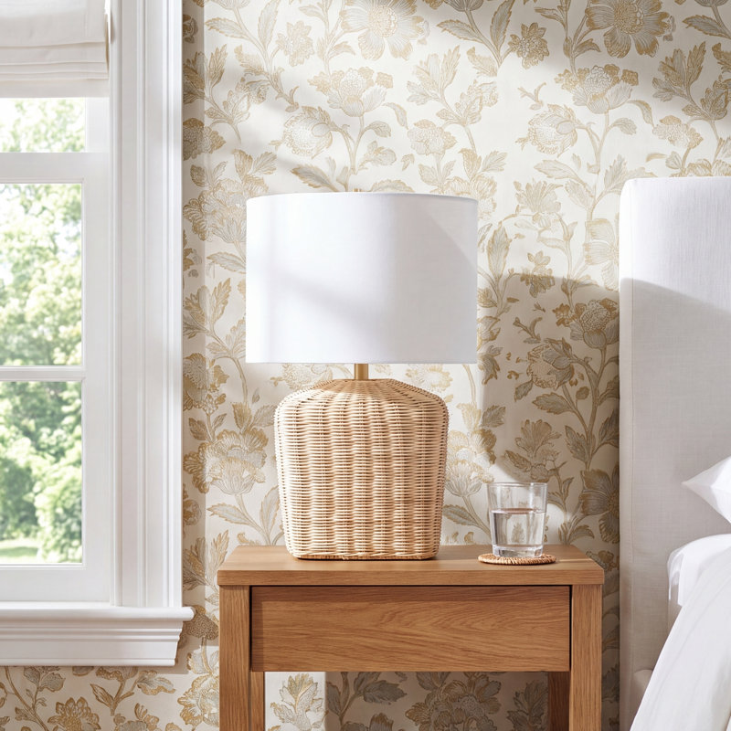 Torrence Ambernicole Table Lamp, Beige