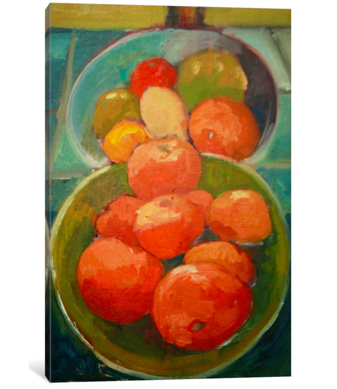 «Fruit Bowls», reproduction d'art sur toile, H 18 po x l 12 po x P 1,5 po, Toile tendue, Pas de tapis