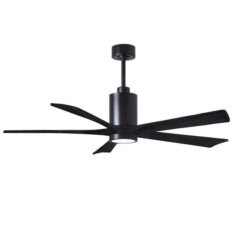 Patricia 60'' Ceiling Fan with LED Lights, Matte Black, Matte Black