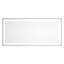 Miroir de salle de bain mural en aluminium avec cadre DEL, interrupteur 3 couleurs, brouillard, gradation continue, miroir de meuble-lavabo avec mémoire de luminosité de 61,6 po de largeur et 28,78 po avec éclairage, cadre, températures, brouillard et intensité variable