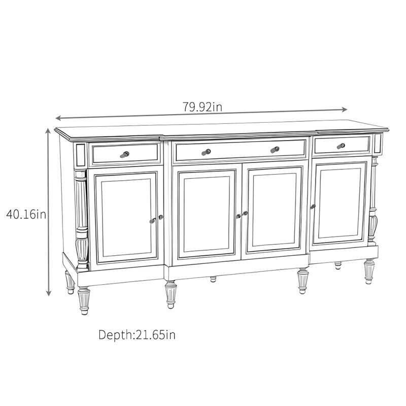 Simple And Spacious Sideboard
