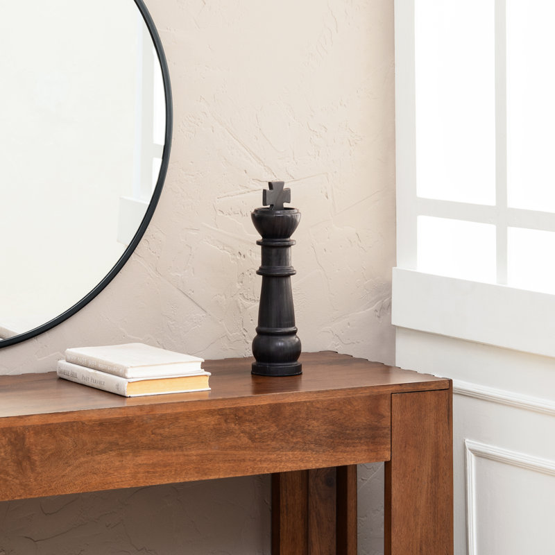 Bernard Black Marble King, 100% Marble Decorative Object in Black, Modern Decor for Tabletop & Shelf Decor, Premium Home Decor