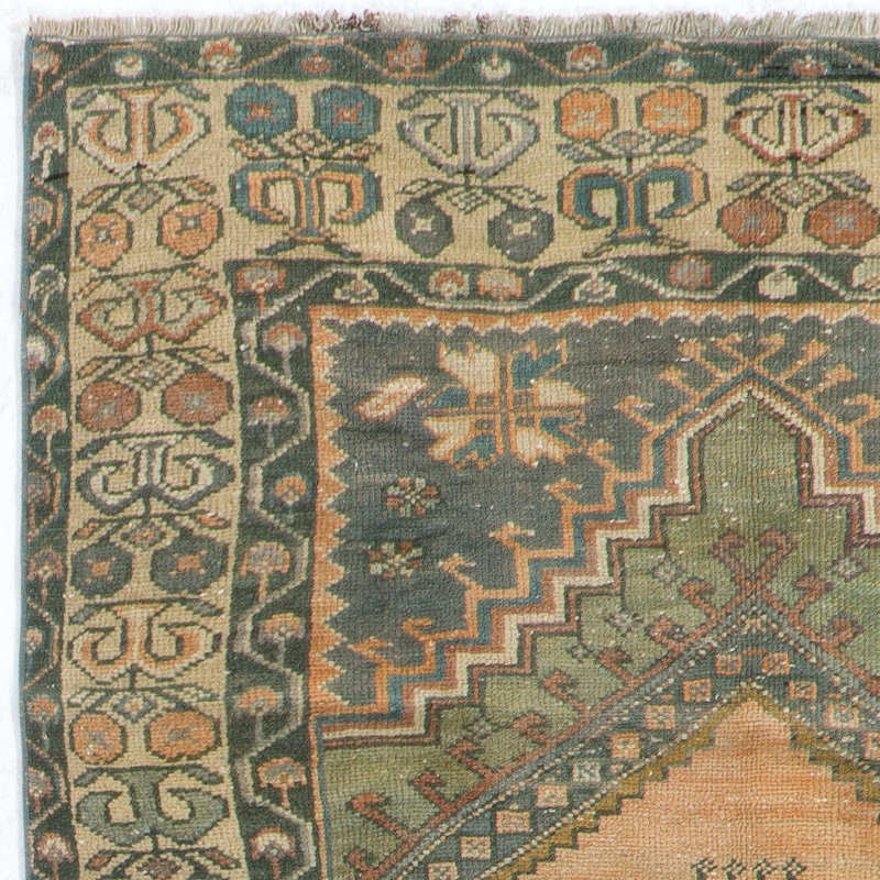 Tapis turc vintage fait à la main pour maisons de campagne, intérieurs rustiques et traditionnels