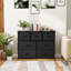 Commode moderne Verdi à 7 tiroirs en tissu, idéale pour le rangement dans la chambre à coucher.-917470491