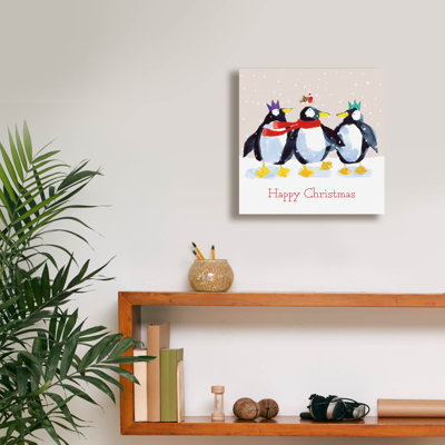  «Penguin Party Hats» par Elle Media Group, art mural sur toile, 12 po x 12 po