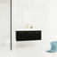 Lavabo de salle de bain 48 po. Finition châtaignier noir, lavabo en résine épaisse, charnières antibruit, meuble-lavabo en contreplaqué, couleur 48 po, assemblage silencieux