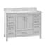 Ensemble de meuble-lavabo simple 48 po avec plateau en marbre Rarahana