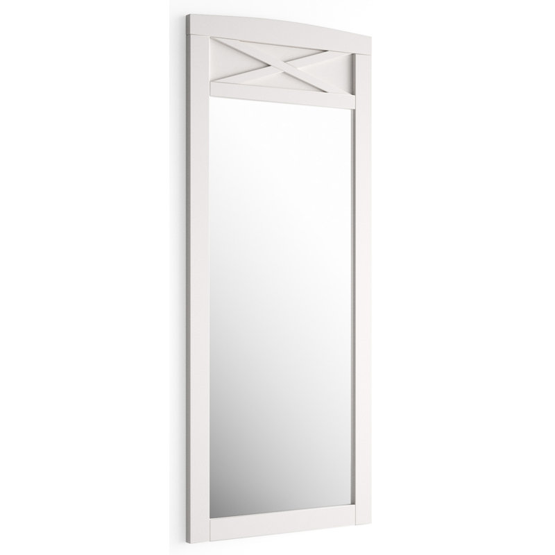 Donnington Wood Wall Mirror, Distressed White