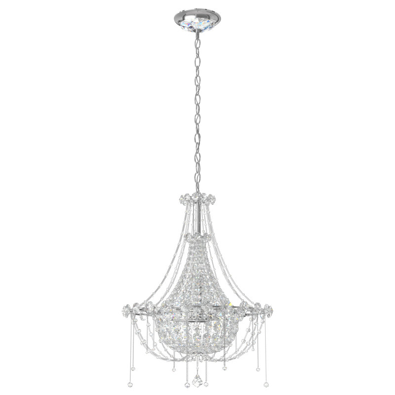 Chrysalita 6 - Light Glass Chandelier, Spectra Crystal