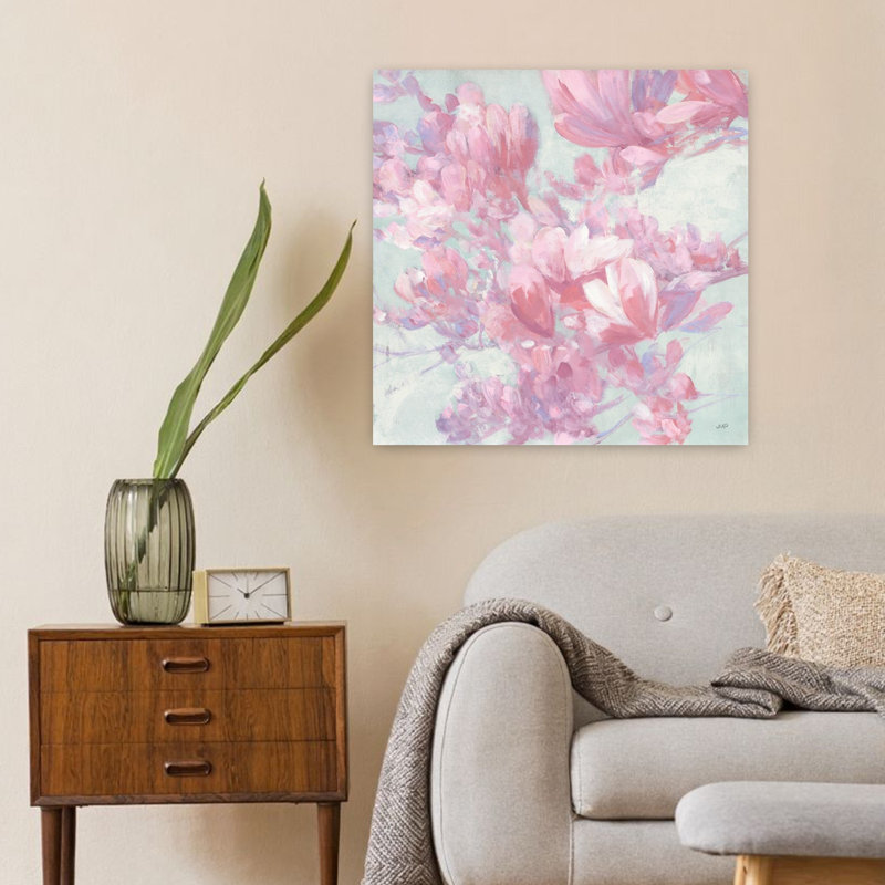 Magnolia contemporain avec art contemporain, H 24 po x l 24 po