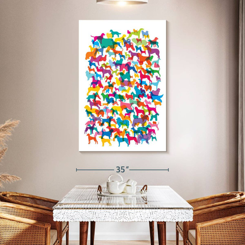 Brampt Dogs I, 51" H x 34" W