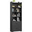 Bibliothèque à 6 niveaux pour le bureau à domicile, le salon ou la chambre à coucher, noir