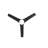 Ankhiale 52 inch Matte Black Indoor/Outdoor Ceiling Fan with Remote Control