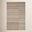 Beige Brown Hand-Tufted Striped Wool Rug