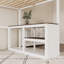 Lit mezzanine avec bureau, coque ouverte et station de charge