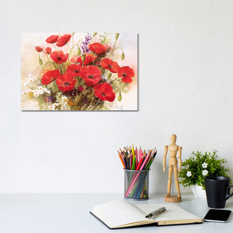 Flower Composition III by Franz Heigl - Wrapped Canvas Gallery-Wrapped Canvas Giclée, 20.32 cm H x 30.48 cm W