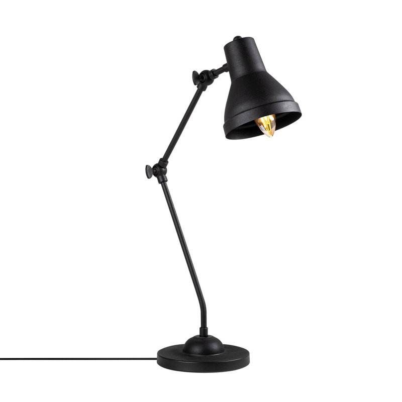 Lampe de table industrielle Adesha, corps en métal cuivré, 10,6 x 21,3 x 21,7 pouces | Douille E14, 40 W maximum, bouton marche / arrêt sur le câble | Décoration intérieure élégante, parfaite pour le salon et le bureau | IP 6, plaque de base en m?