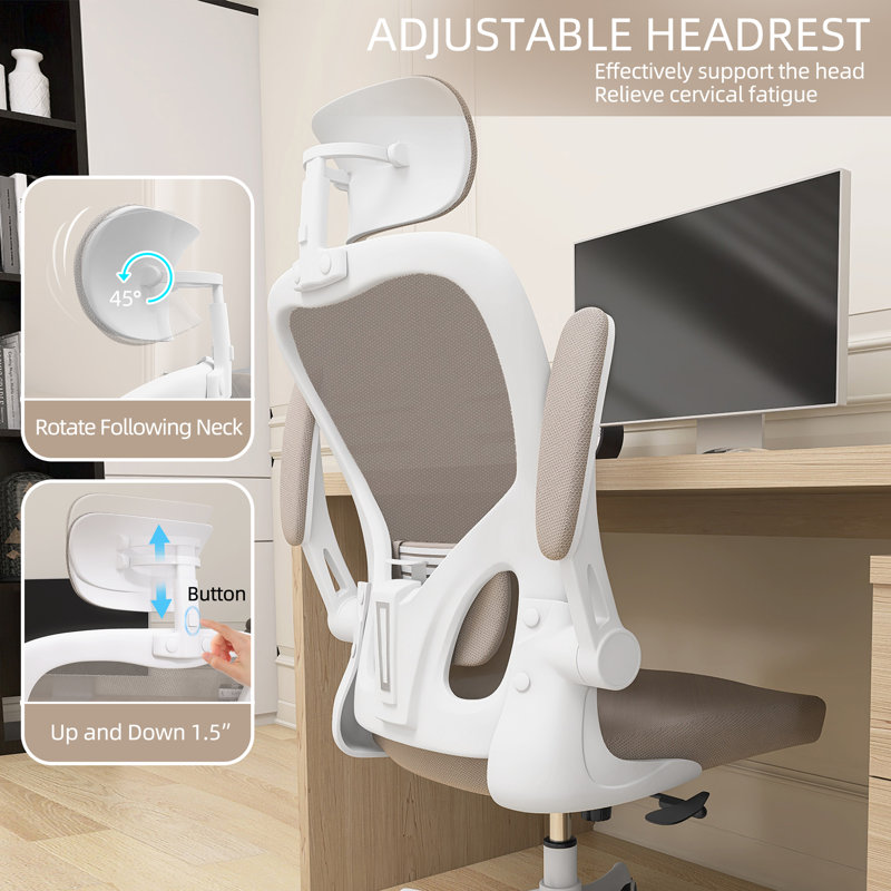 Fauteuil de bureau Misheel, Beige