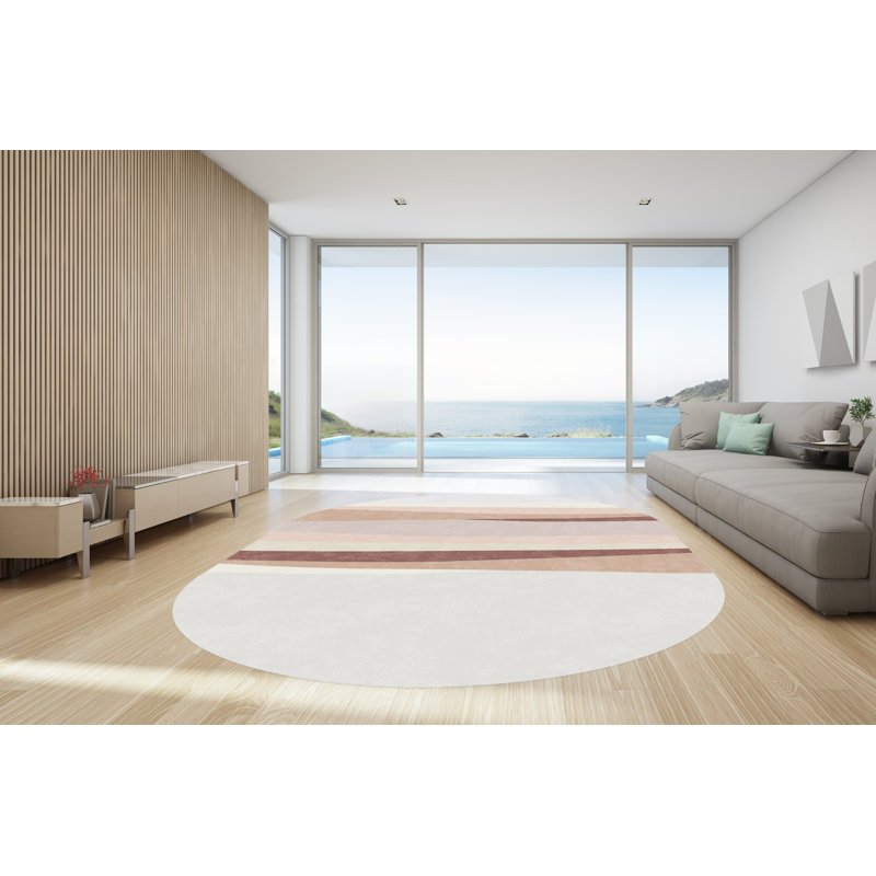 Delvonte Vinyl Machine Printed Area Rug, Rectangle 5'3" x 7'10.5"