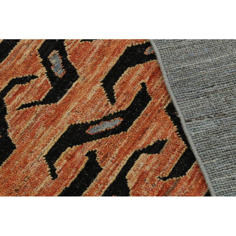 Burano Hand Knotted Wool Animal Print Area Rug, Rectangle 10' x 14'
