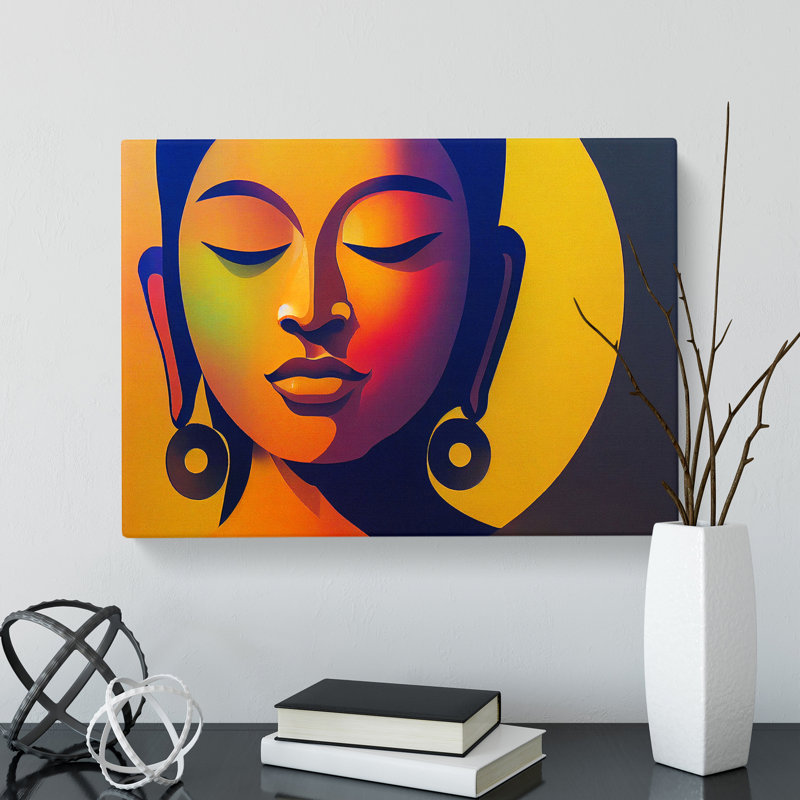 Serene Woman - Wrapped Canvas, 50cm H x 76cm W x 3cm D