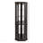 Black Lighted Corner Curio Cabinet, Elegant Glass Display Case With Built-In Lighting For Living Room Bar Antique Wine Collection