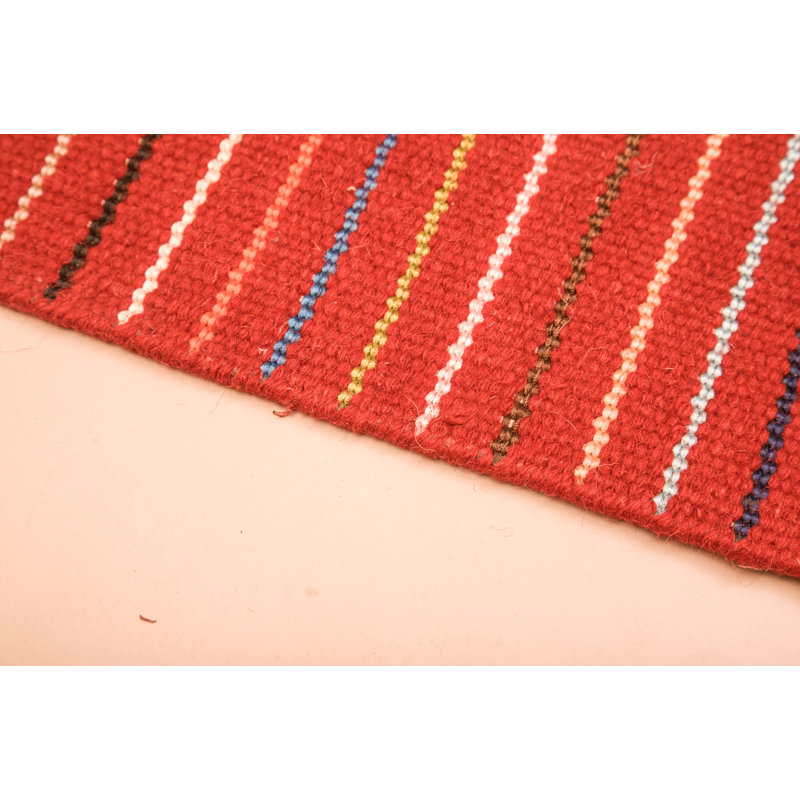 Deason Striped Wool Hand Woven Area Rug, Rectangle 170 x 240cm