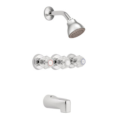Robinet de baignoire et douche avec poignées bouton Chateau