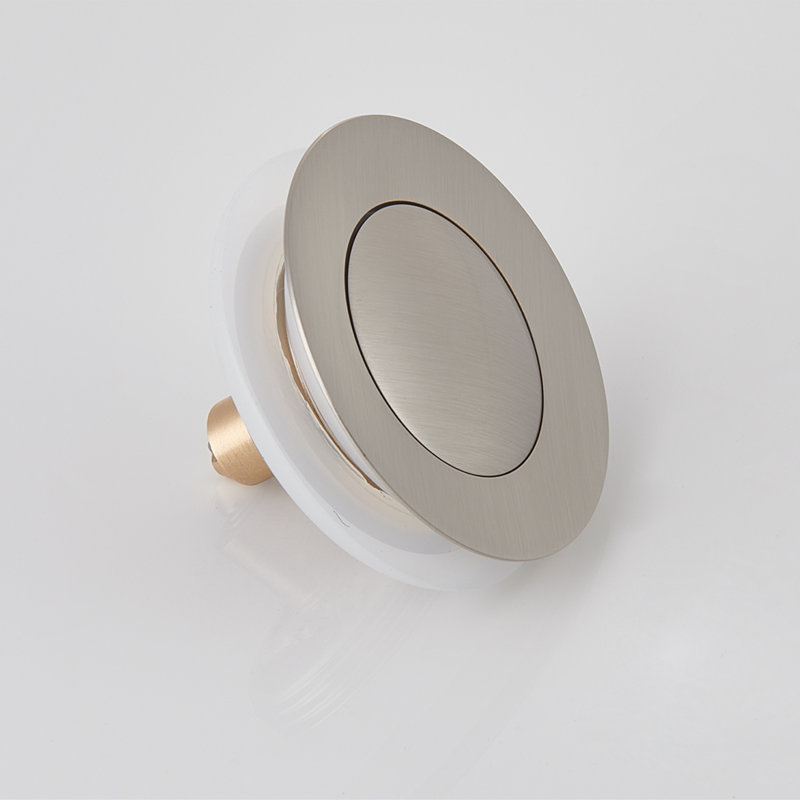 Drain escamotable standard G1 1/2 pour baignoire de trempage, drain de baignoire à petit bouchon de 1,7 po, Nickel brossé