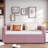 Upholstered Daybed With Ergonomic Design Backrest And 2 Drawers-274623493