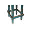 Tabouret décoratif en bois Lost Creek - turquoise-1567364834
