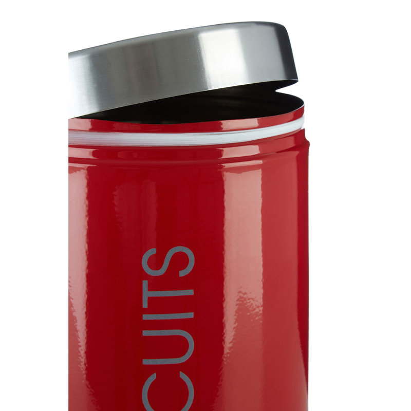 Ceramic Food Storage Container, Red