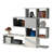 Modern White Bookshelf, 100% Melamine Coated Particle Board, 47.2 x 42.9 x 7.7 inches | Wall-Mountable Design, Multiple Shelves for Storage | Elegant Solid Color Finish, Ideal for Home & Office Decor-978008678