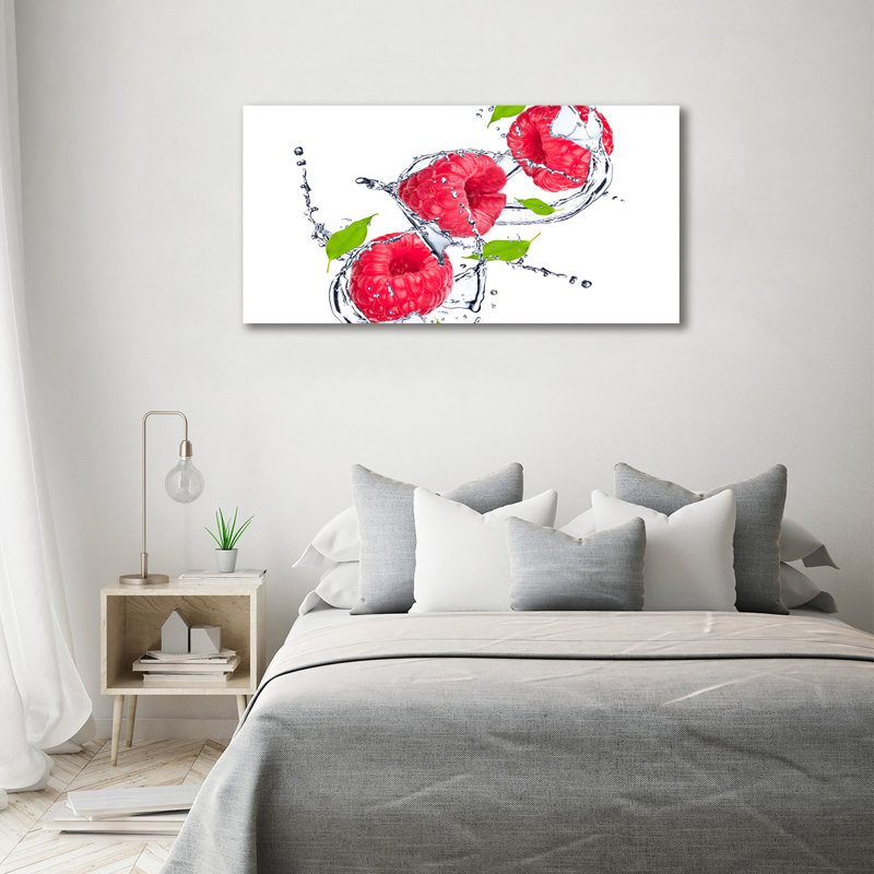 Raspberry And Water - No Frame Print on Canvas