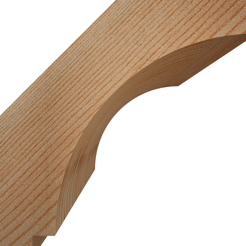 Attelle impériale du genou, Sapin de Douglas, Lisse, H 6 po x l 5,5 po x P 6 po