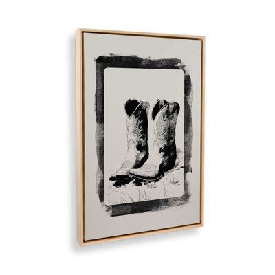 Mono Western Card III, reproduction sur toile dans un cadre
