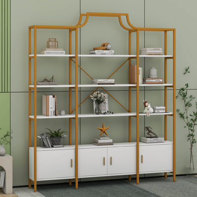 Bibliothèque de 78 pouces à 4 niveaux pour bibliothèque de bureau à domicile