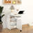 Foldable Dining Table, Rolling Drop Leaf Table with Box, Shelves