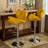 Diljana Swivel Upholstered Adjustable Height Counter Stool with Metal Frame-171838208