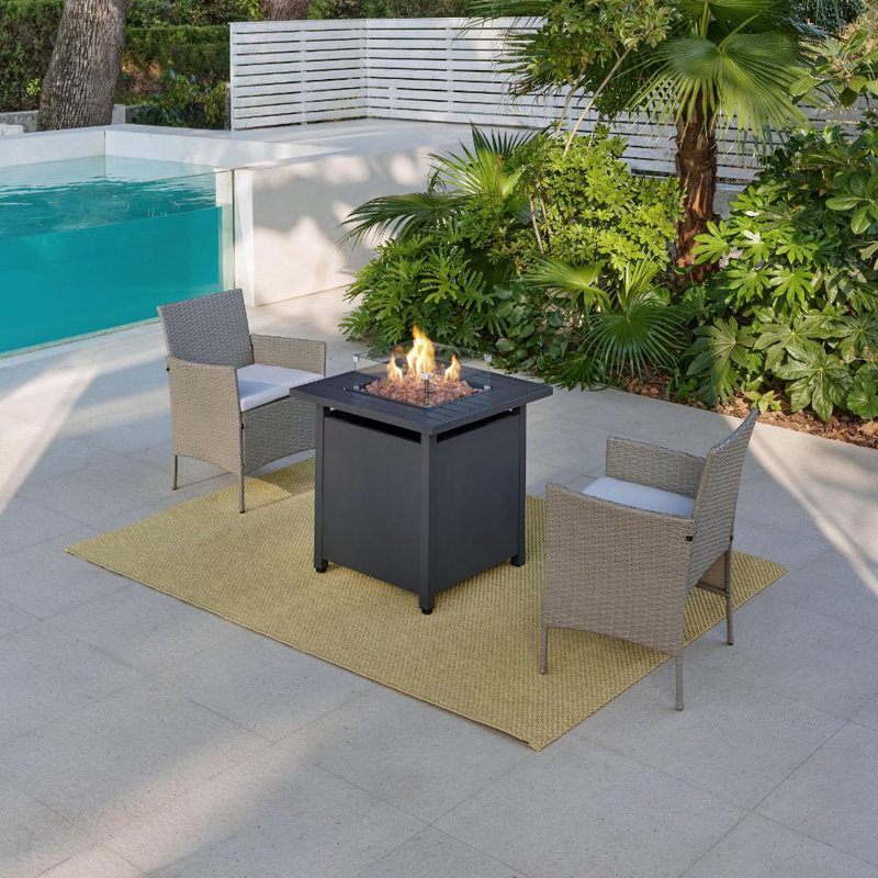 Newport Garden Set With Fire Pit Table