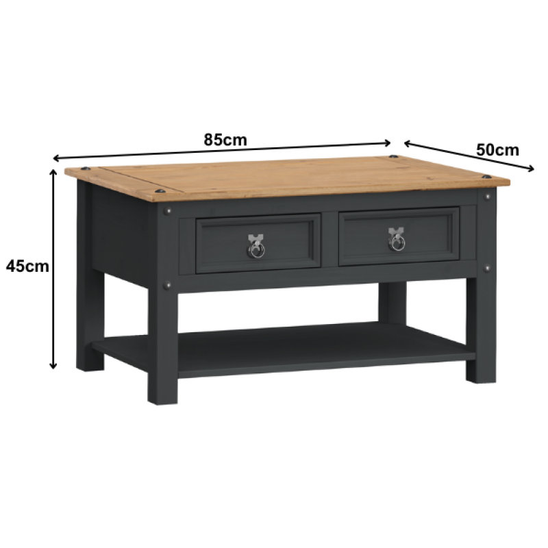 Balmville Solid Wood Coffee Table with Storage