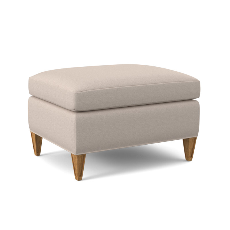 Bristol Upholstered Ottoman, Amber, Elise Linen