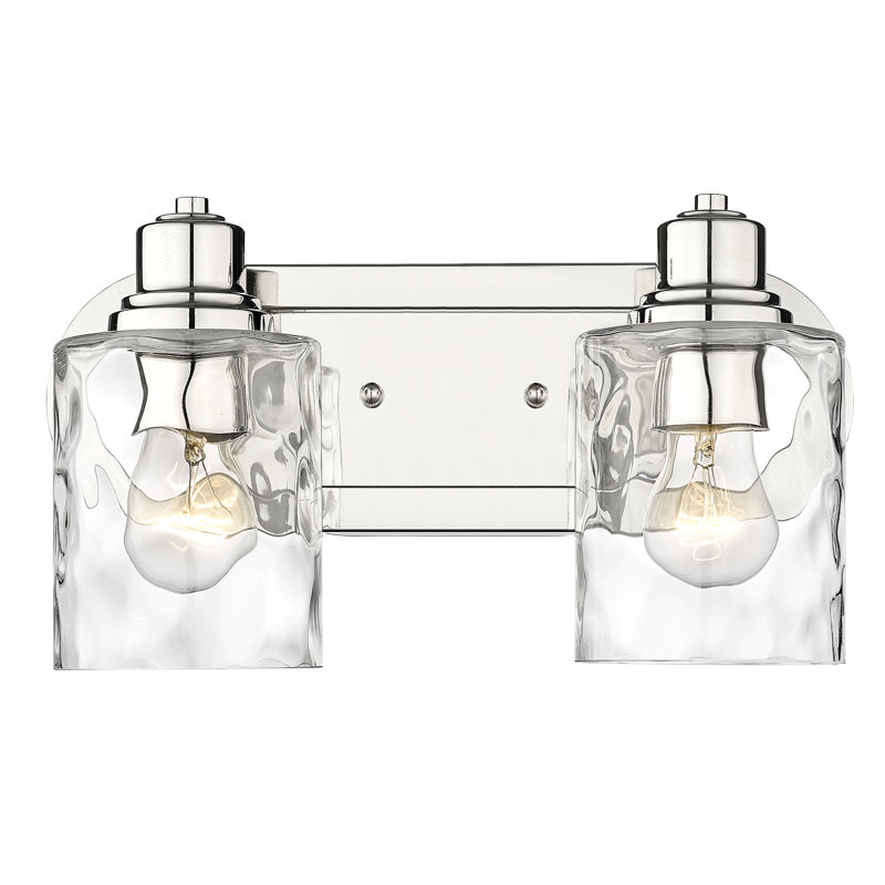 Meuble-lavabo 2 lumières 2 lumières, Nickel poli