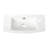 Alfi Brand 9.88'' White Porcelain Rectangular Bathroom Sink with Overflow
