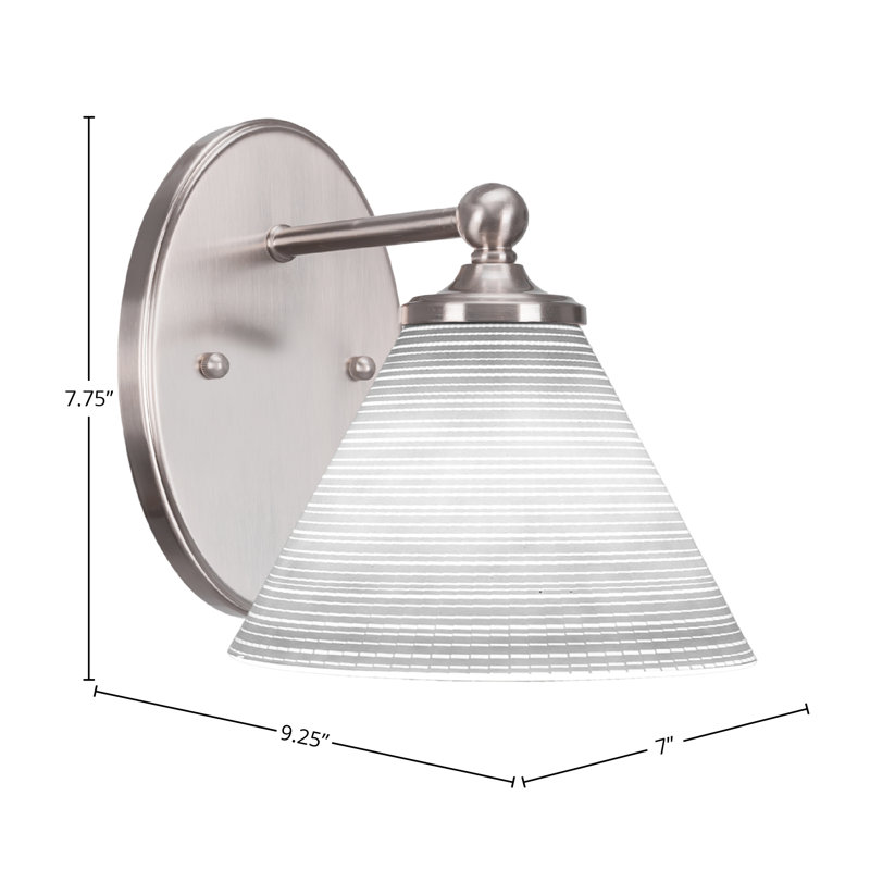 Aitkens Wall Sconce Shown With 7" White Matrix Glass, Brushed Nickel