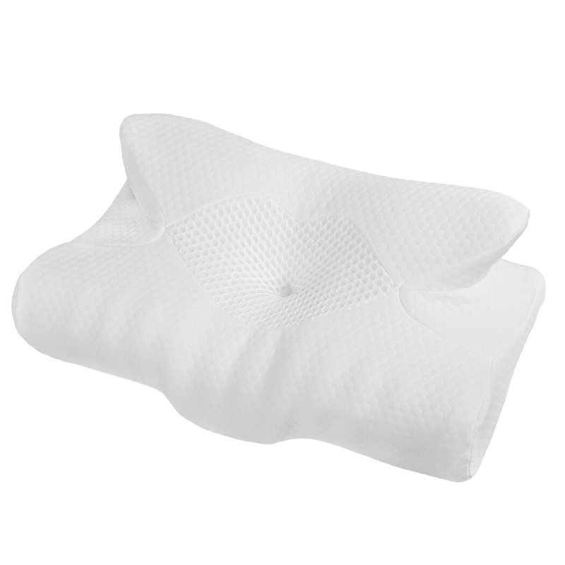  Ergonomic Neck Pillow Memory Foam for Sleep Well Breathable Washable Cover