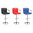 Faux Leather Adjustable Height Bar Stools, Swivel Counter Height Barstools Dining Chair with Armrest-1172706259