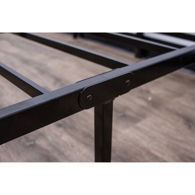 Modern California Steel Platform Foundation with Heavy-Duty Support and Under-Bed Storage, Perfect for Durable and Stylish Bedrooms.