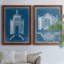 «Garden Treillage Blueprint I», ensemble de 2 reproductions d'art sur toile-155005208-155005204