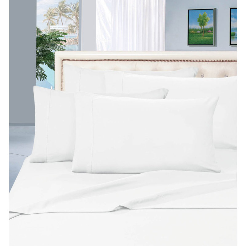 Ensemble de draps en percale 1500 fils, Très grand, Blanc